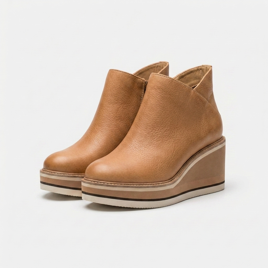 Rivaclo | Women's Wedge Ankle Boots – Low Elevated Profile