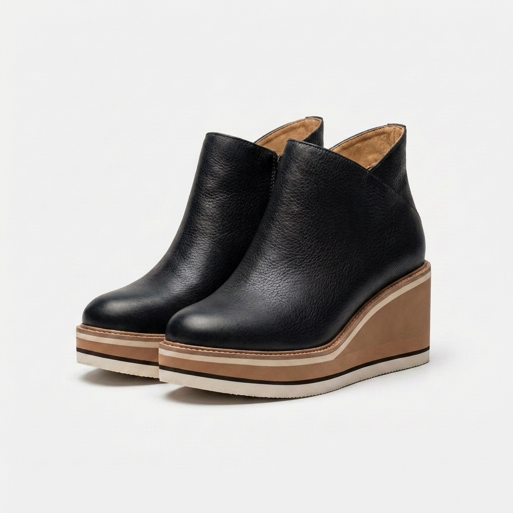 Rivaclo | Women's Wedge Ankle Boots – Low Elevated Profile