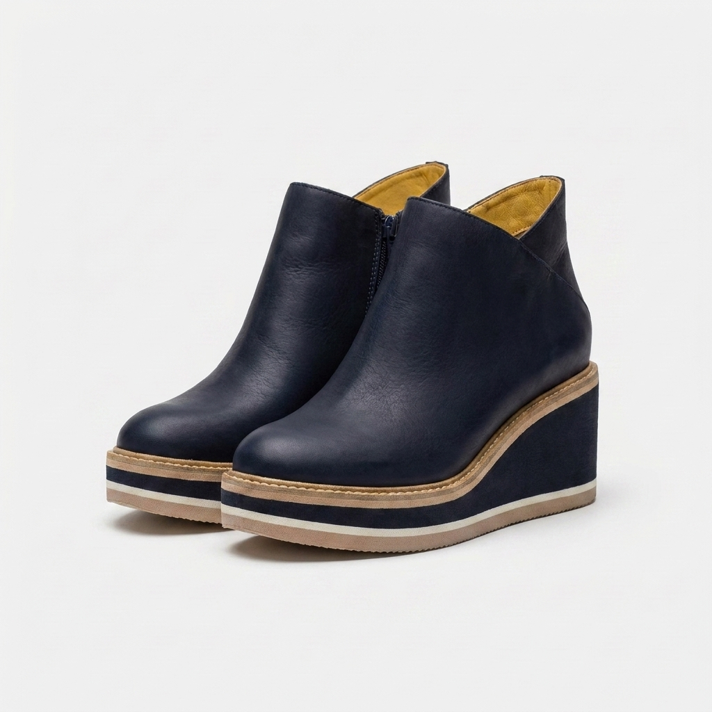 Rivaclo | Women's Wedge Ankle Boots – Low Elevated Profile