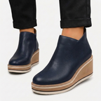Rivaclo | Women's Wedge Ankle Boots – Low Elevated Profile