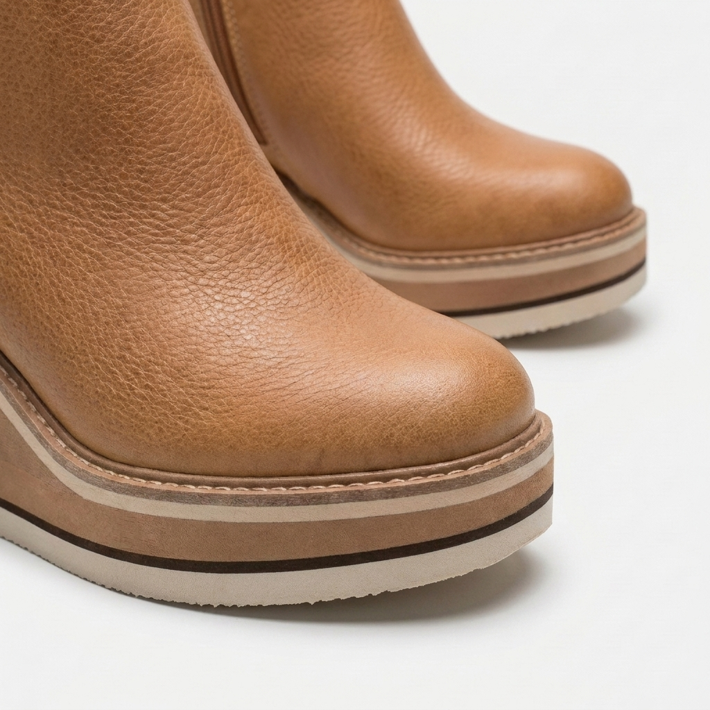 Rivaclo | Women's Wedge Ankle Boots – Low Elevated Profile