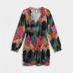 Rivaclo | Women's Floral Patchwork Dress – Long Sleeves