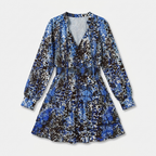 Rivaclo | Women's Floral Patchwork Dress – Long Sleeves
