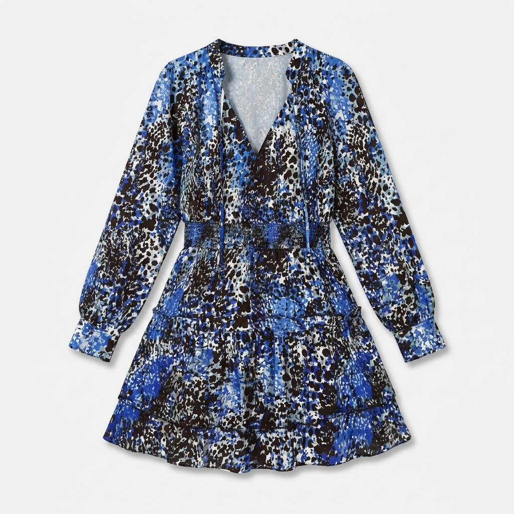 Rivaclo | Women's Floral Patchwork Dress – Long Sleeves