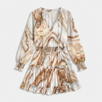 Rivaclo | Women's Floral Patchwork Dress – Long Sleeves