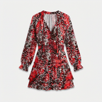 Rivaclo | Women's Floral Patchwork Dress – Long Sleeves