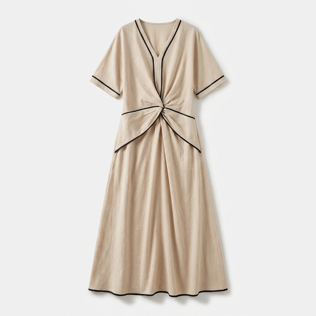 Rivaclo | Women's Striped Short Sleeve Dress – Maxi