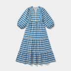 Rivaclo | Women's Vintage Printed V-Neck Dress – Fluid Maxi Bohemian Look