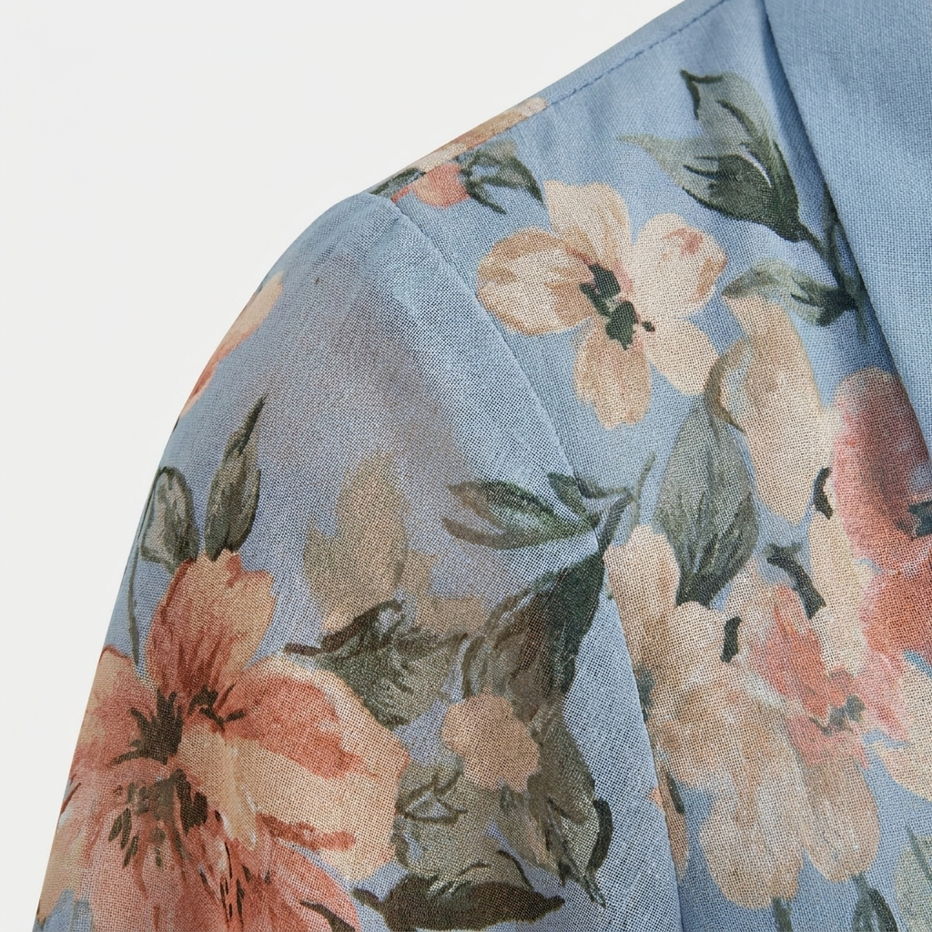 Rivaclo | Femme Robe Imprimée Col V Manches Courtes – Taille Définie