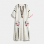 Rivaclo | Women's Printed V-Neck Dress – 3/4 Sleeves