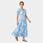 Rivaclo | Women's Printed Maxi Length Dress – Loose Fluid