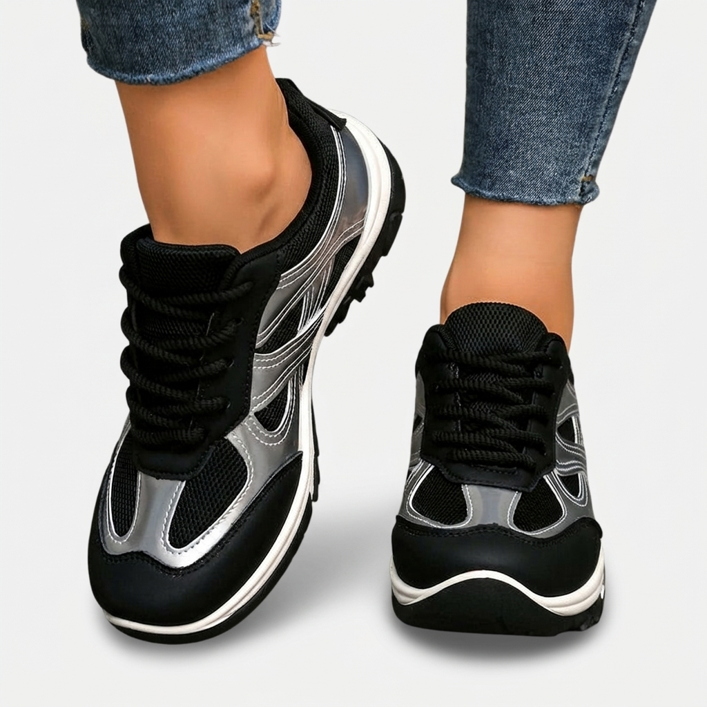 Rivaclo | Femme Chaussures à Lacets à Blocs de Couleurs – Design Rétro Structuré