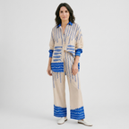 Rivaclo | Women's Coordinated Set with Wide Legs – Abstract Print