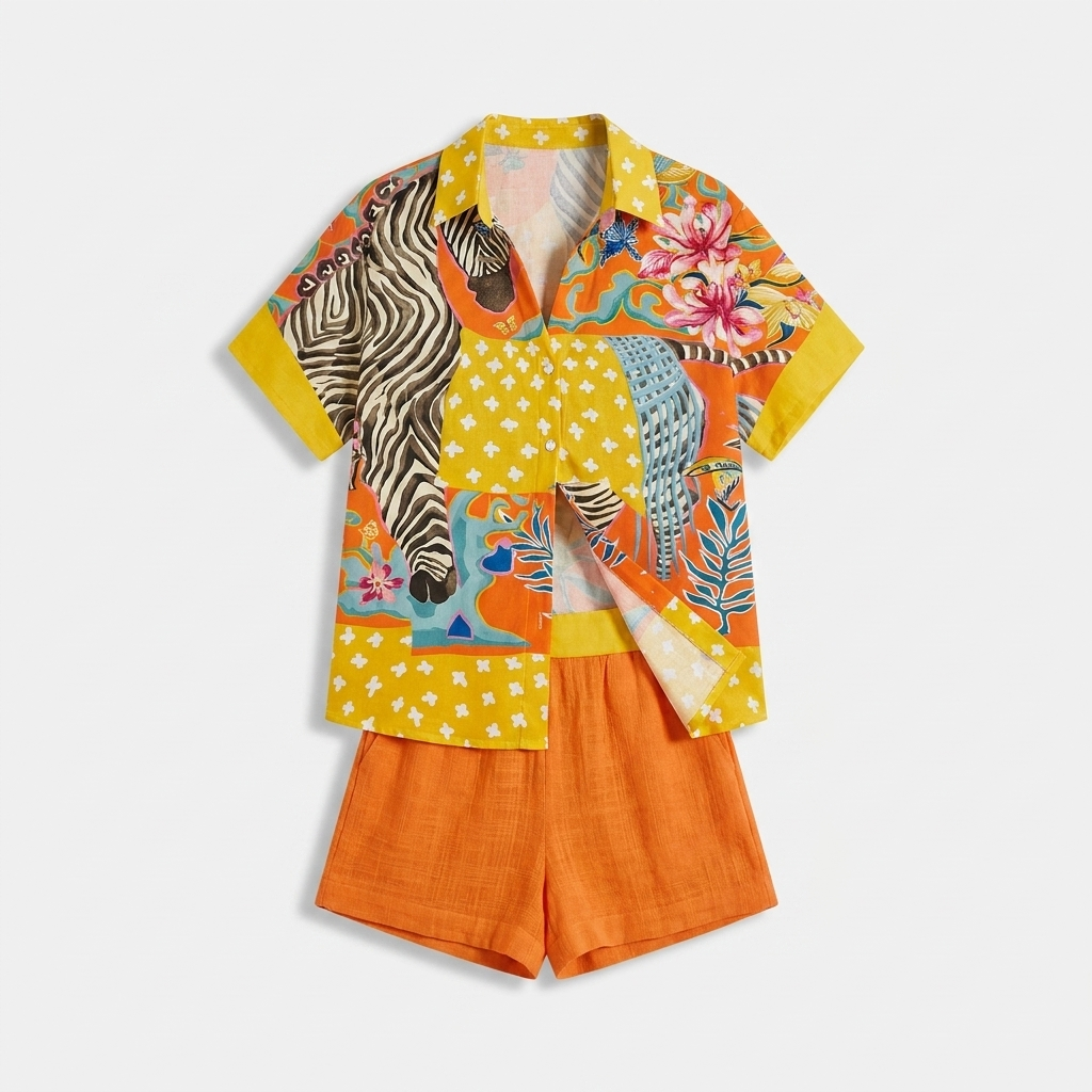 Rivaclo | Women's Two-Piece Printed Set – Graphic Design