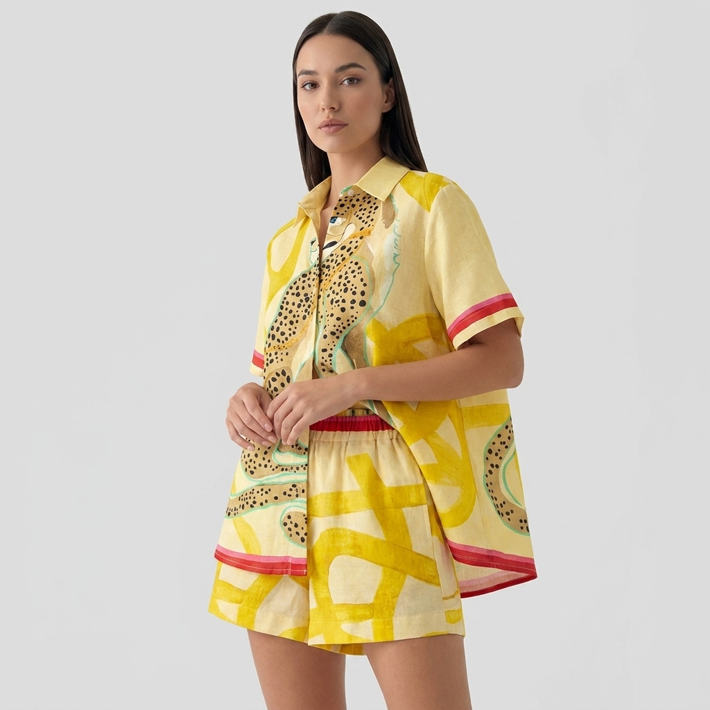 Rivaclo | Women's Two-Piece Printed Set – Graphic Design