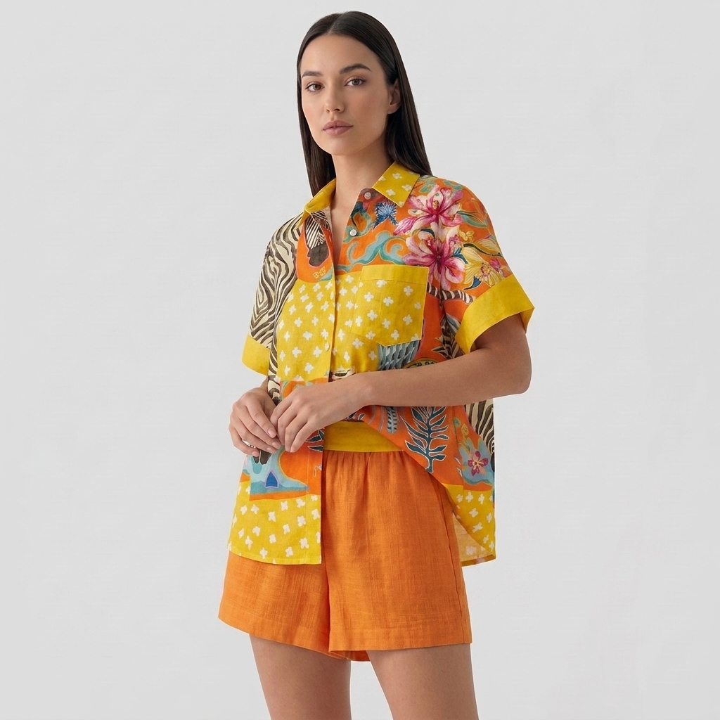 Rivaclo | Femme Ensemble Deux Pièces Imprimé – Design Graphique