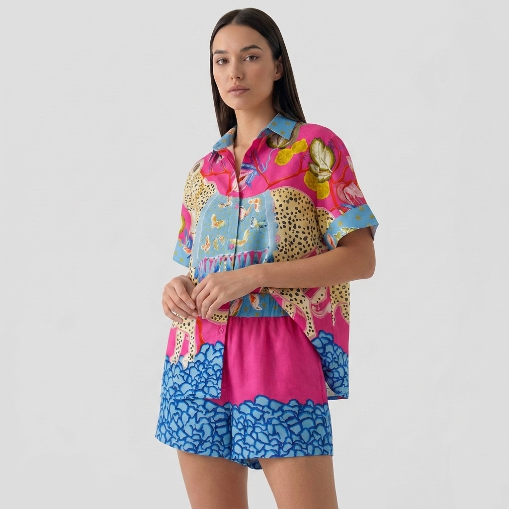 Rivaclo | Femme Ensemble Deux Pièces Imprimé – Design Graphique