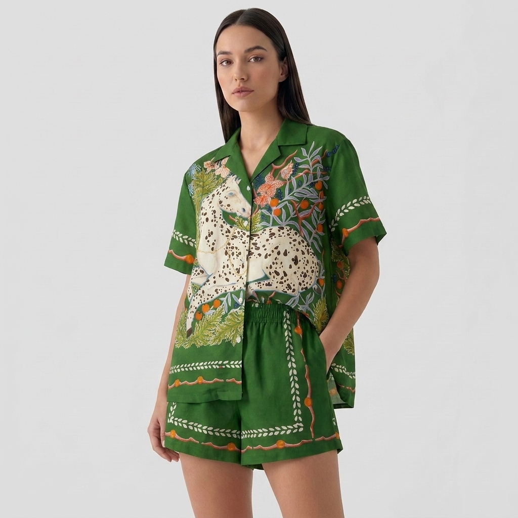 Rivaclo | Femme Ensemble Deux Pièces Imprimé – Design Graphique