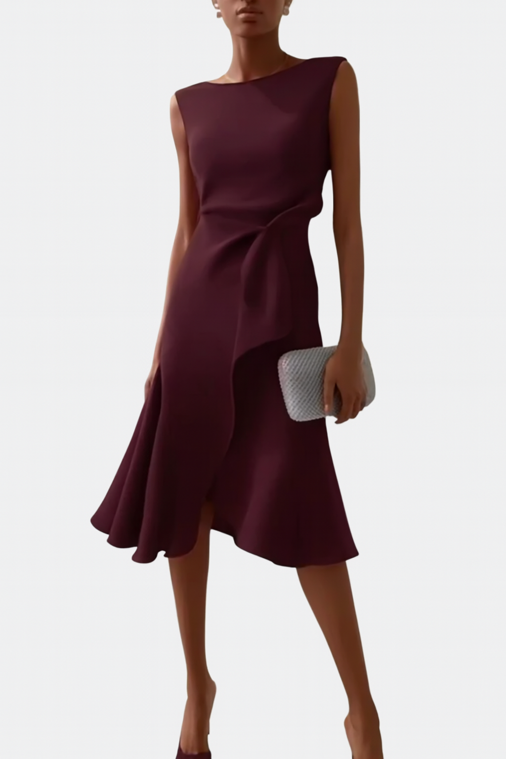 Juliette | Robe Midi Drapée Asymétrique