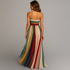 Léa | Robe Maxi Plissée Bustier