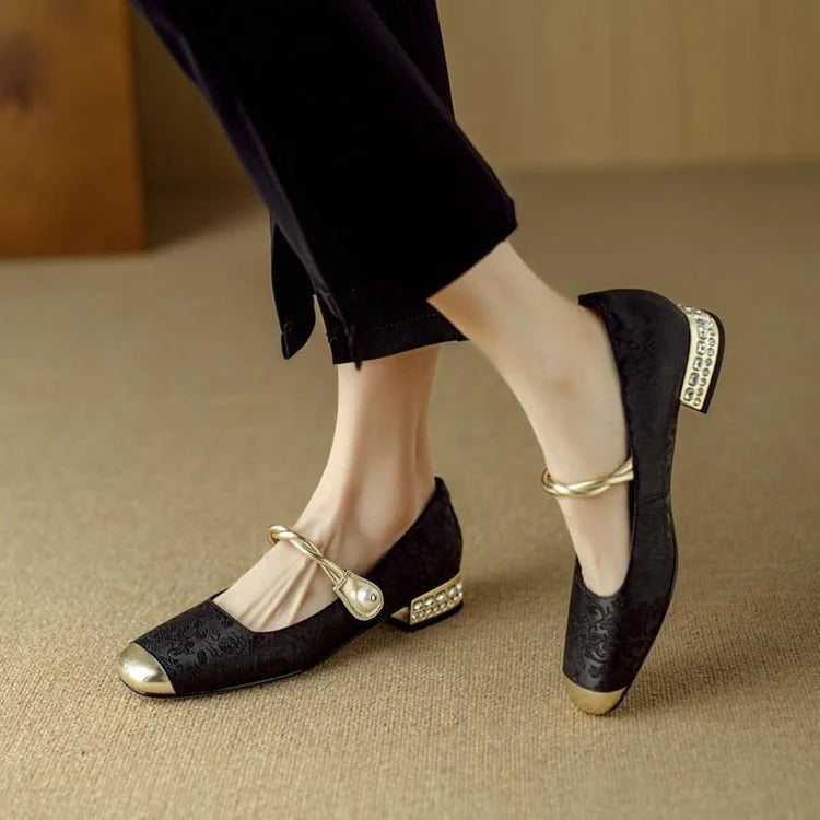 Escarpins femme Mary Jane à bride orthopédique — Noir