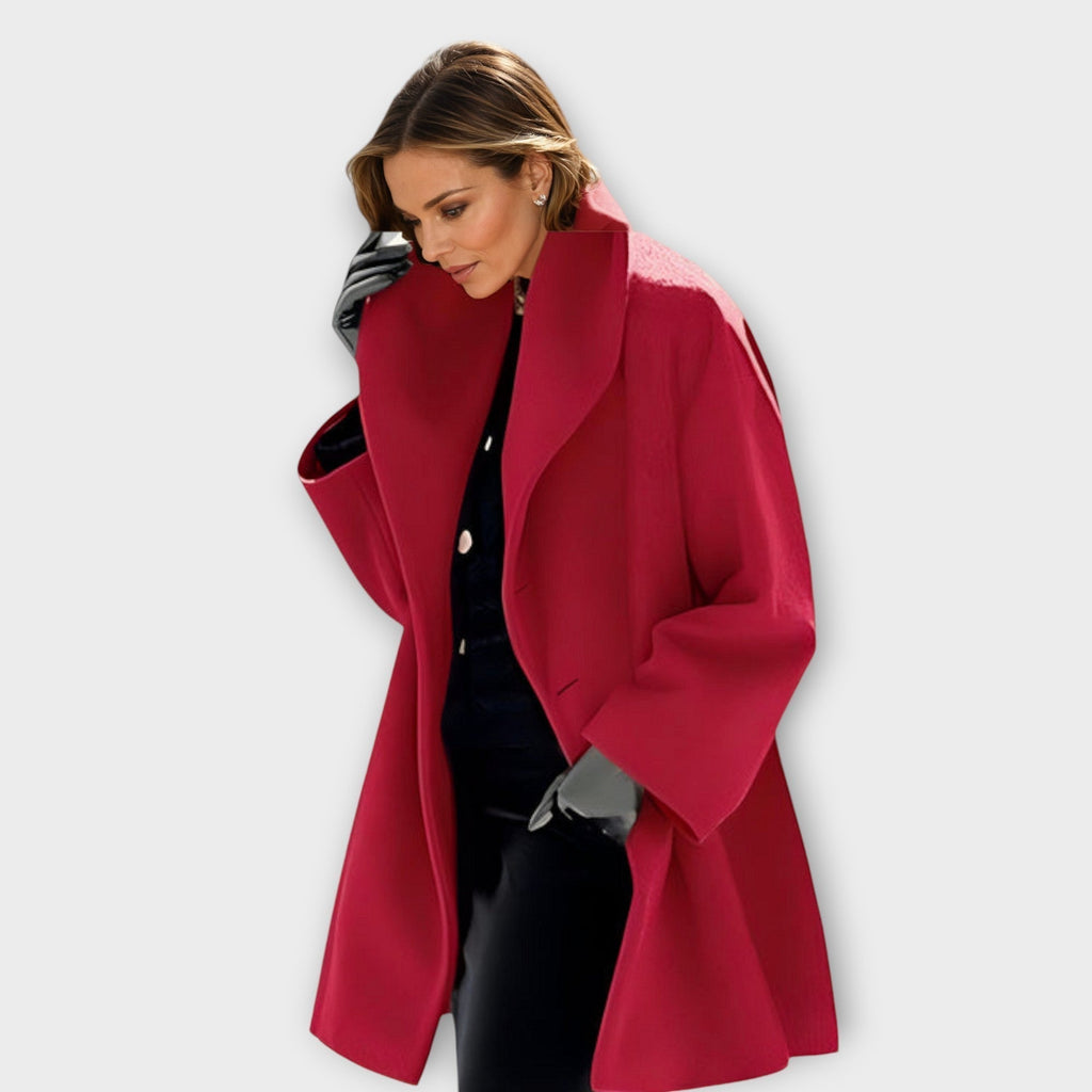 Veste femme coupe-vent col châle d'hiver 1
