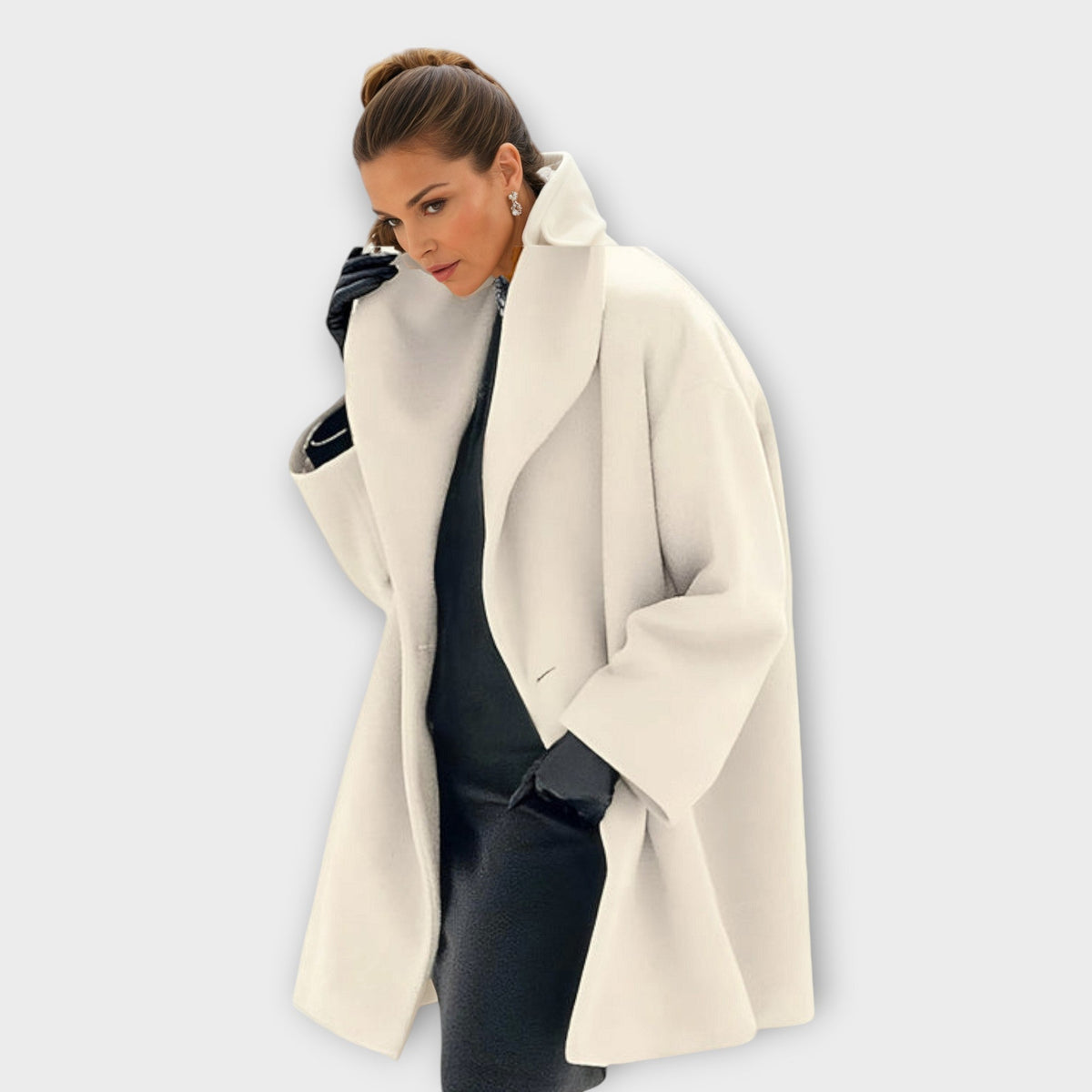 Veste femme coupe-vent col châle d'hiver 5