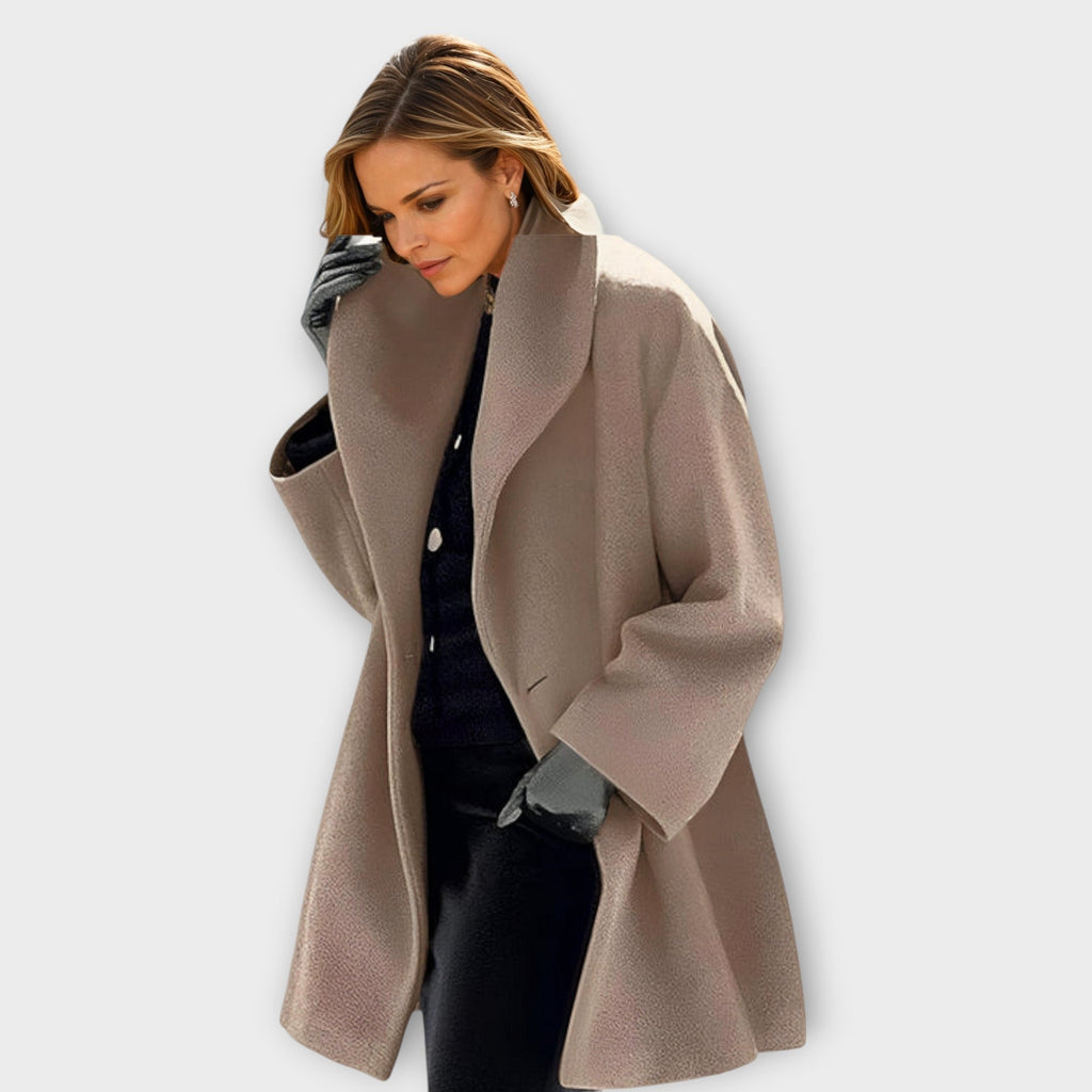 Veste femme coupe-vent col châle d'hiver 3