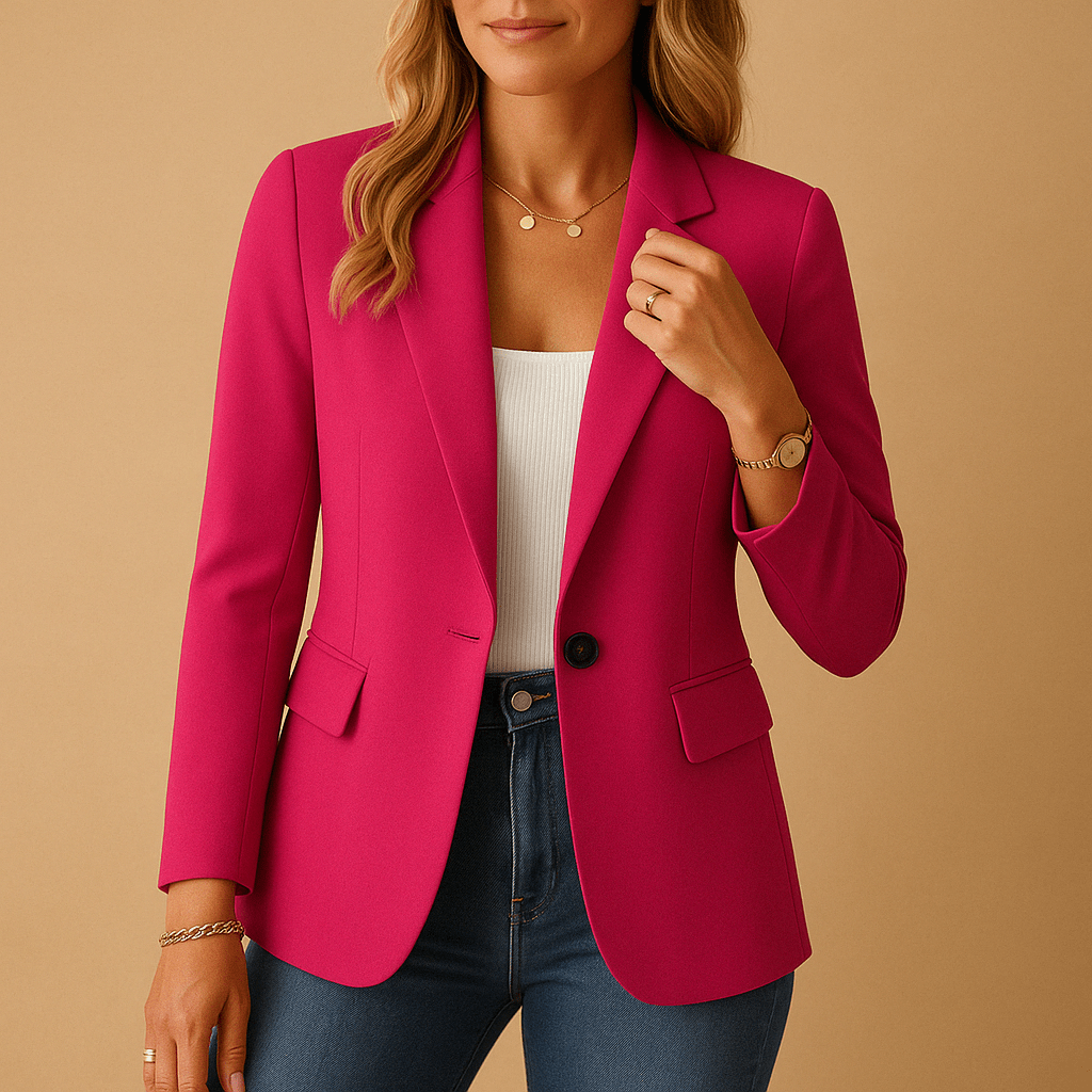 Blazer femme stretch coupe tailleur droite