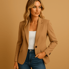Blazer femme stretch coupe tailleur droite