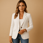 Blazer femme stretch coupe tailleur droite