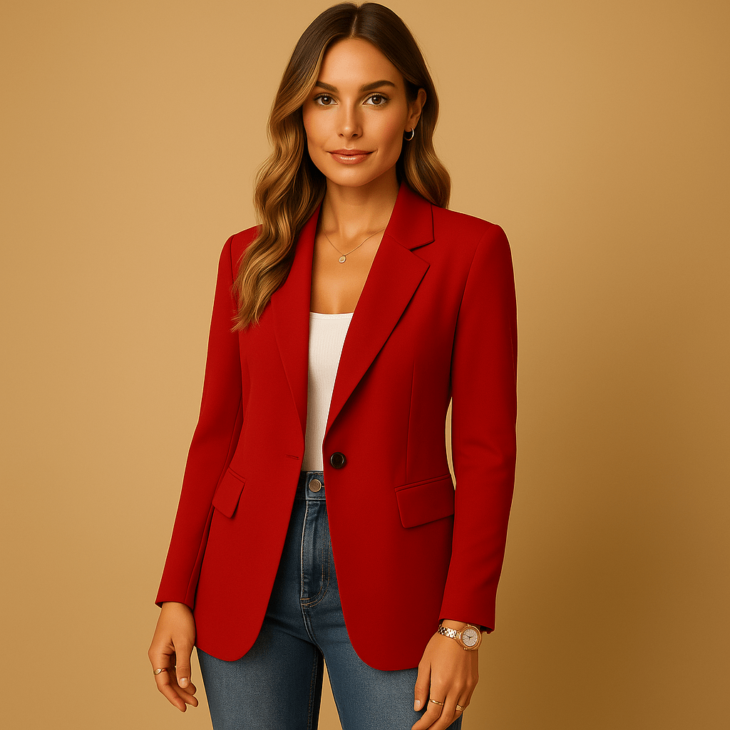 Blazer femme stretch coupe tailleur droite