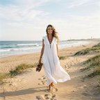 Carrina | Robe Maxi à Volants et Poches