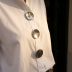 Luneeza | Blouse Oversize à Boutons Métal