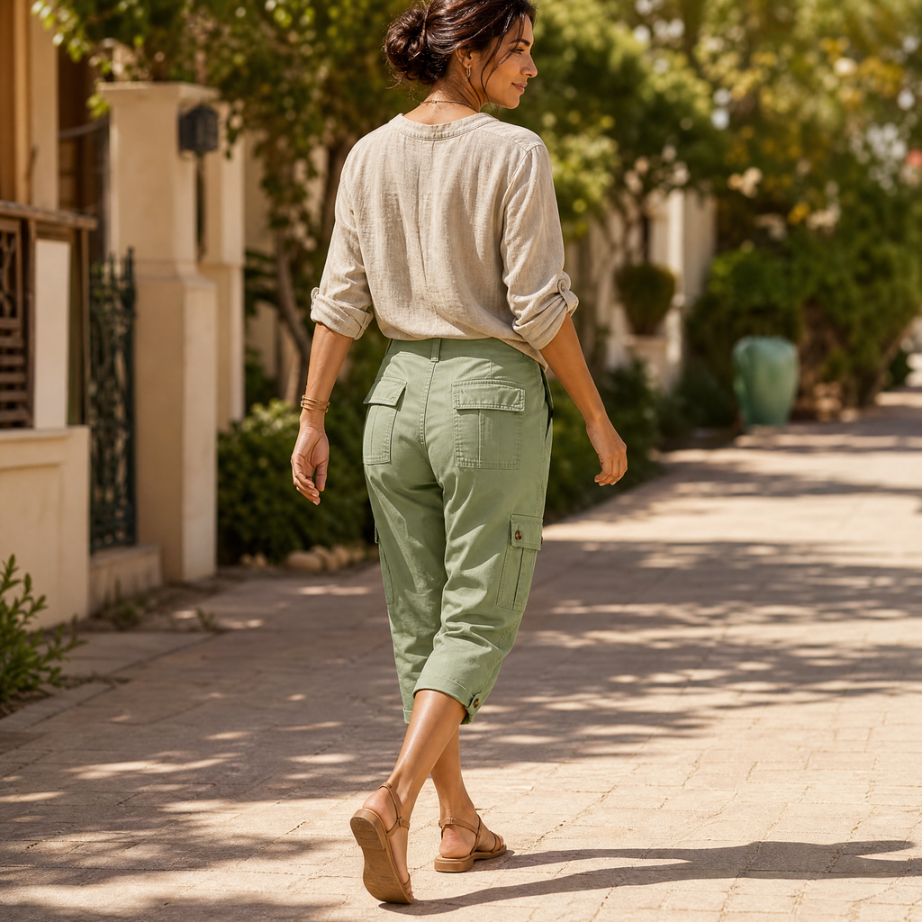 Mélissa | Pantacourt Cargo Femme