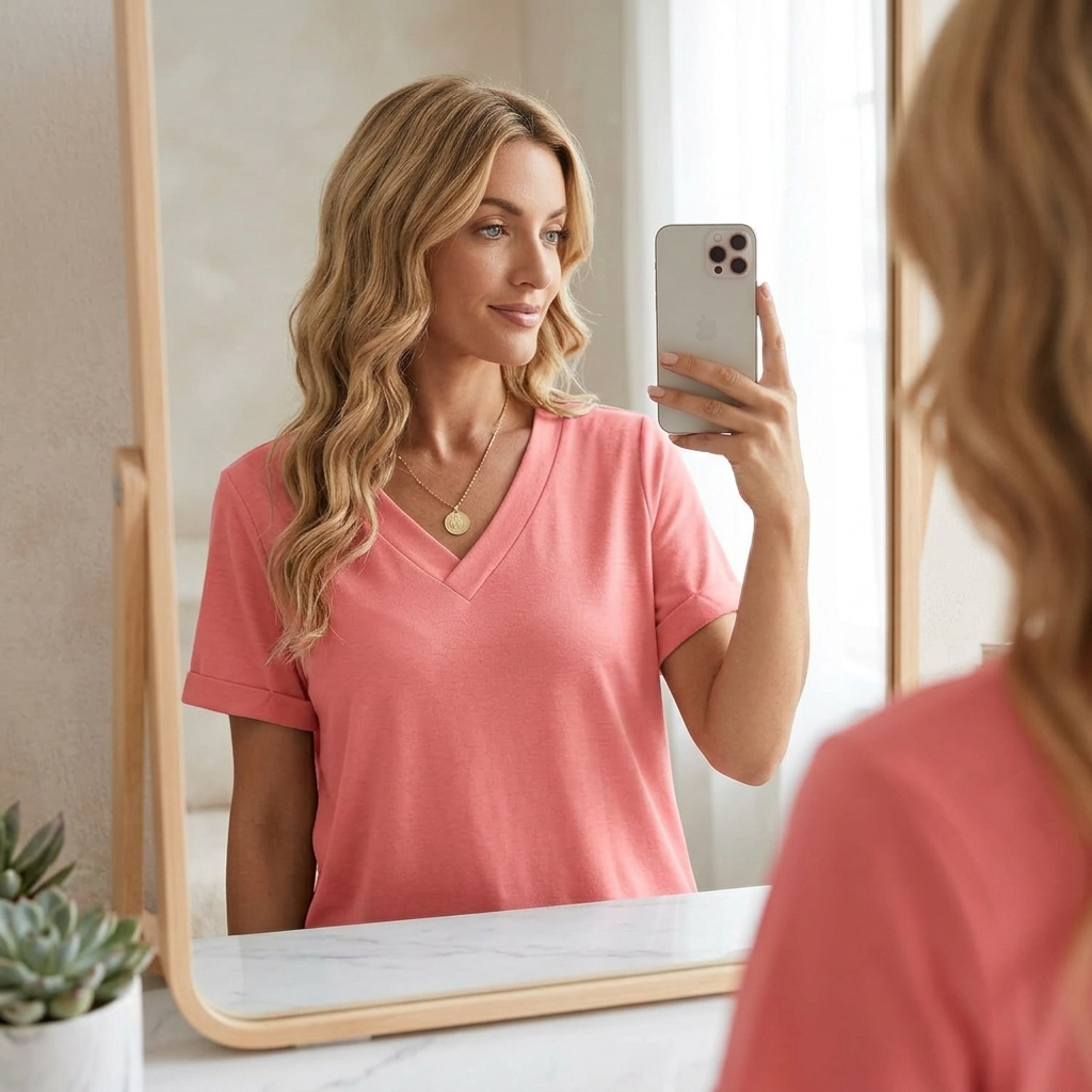 Veluna | T-Shirt Col V Femme