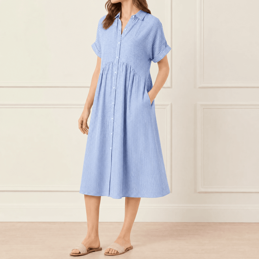 Elara | Robe Chemise Rayée