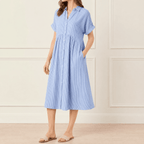 Elara | Robe Chemise Rayée