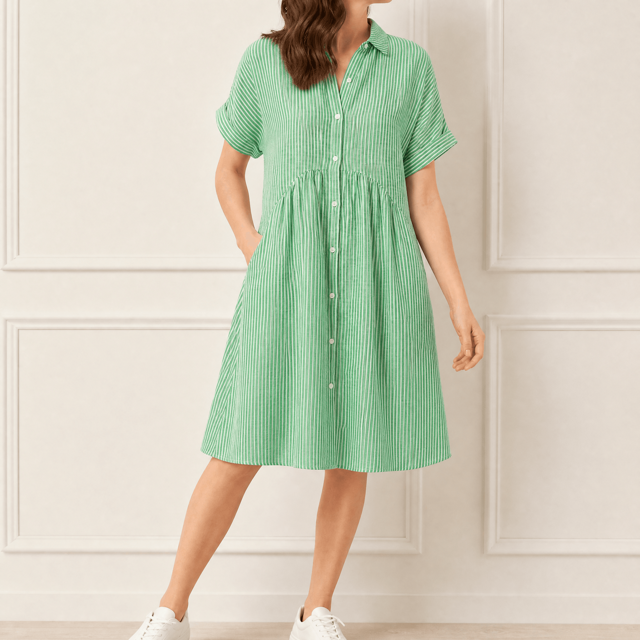 Elara | Robe Chemise Rayée