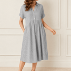 Elara | Robe Chemise Rayée