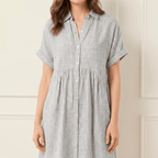 Elara | Robe Chemise Rayée