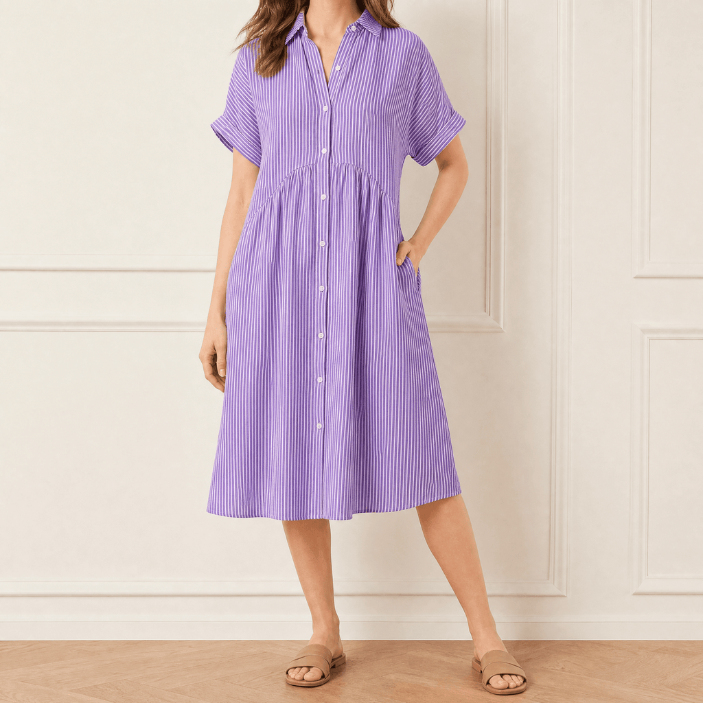 Elara | Robe Chemise Rayée