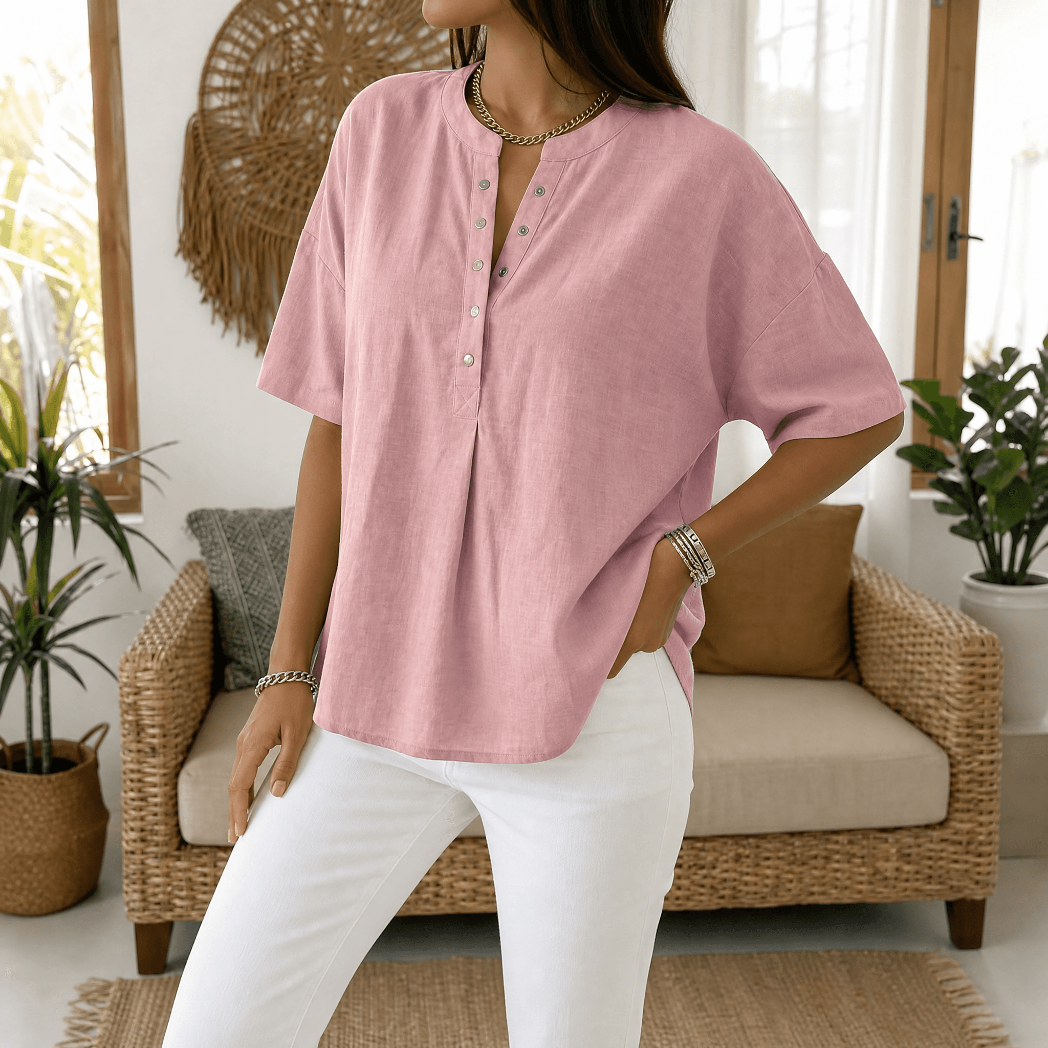 Soleia | Blouse Henley Femme