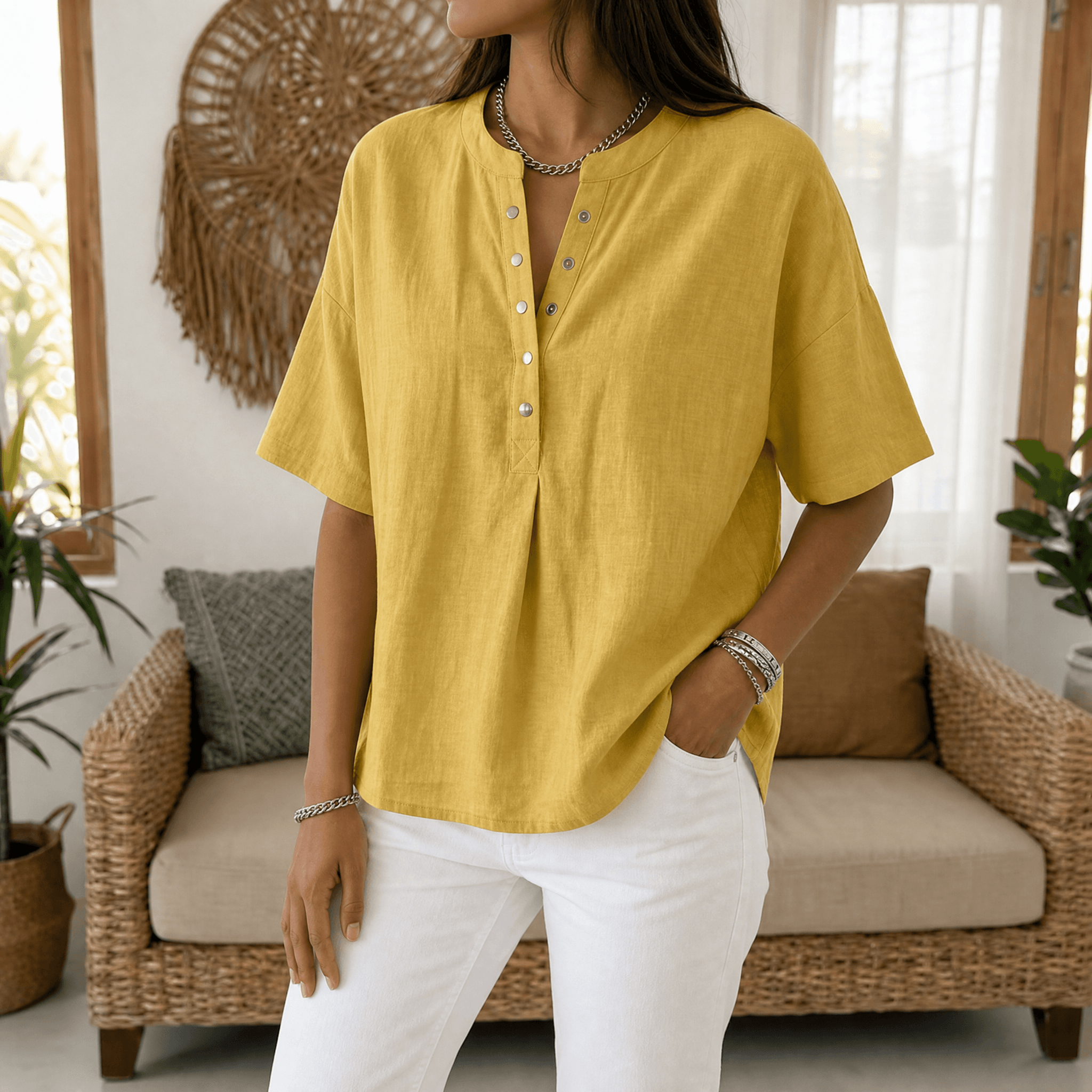 Soleia | Blouse Henley Femme