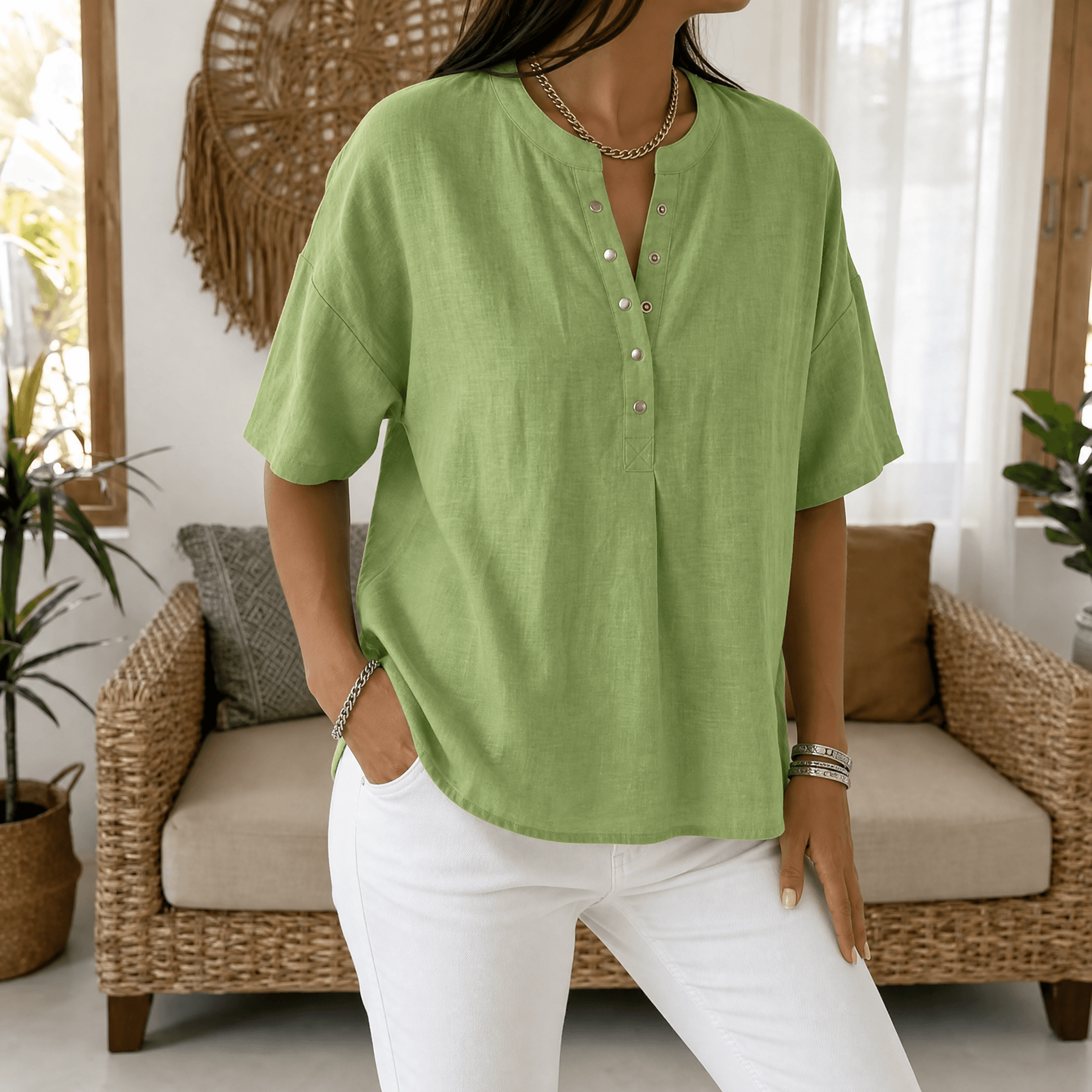 Soleia | Blouse Henley Femme