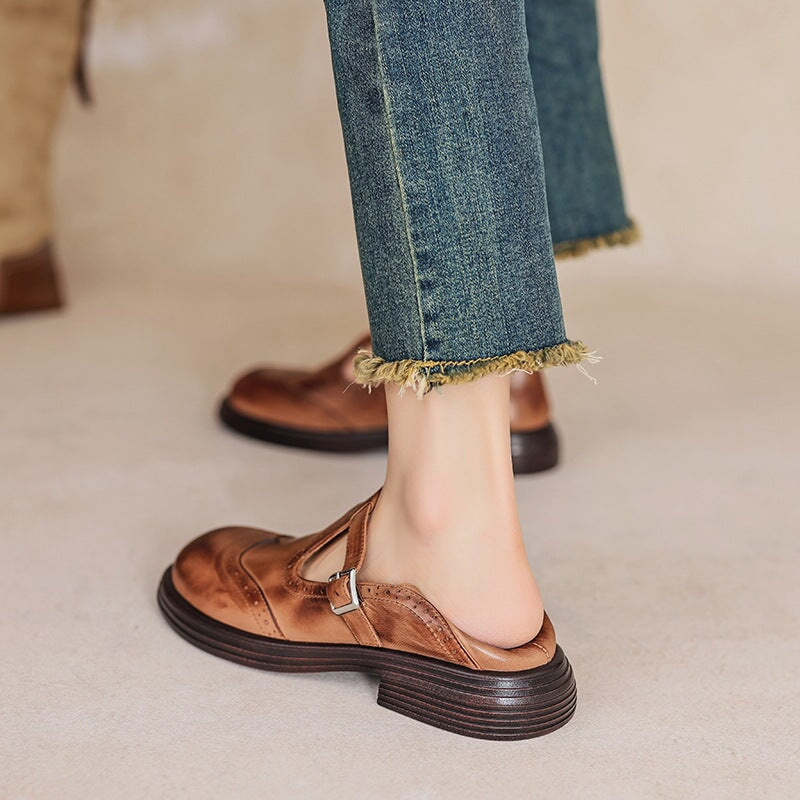 Aline | Mocassins Plats à Bride