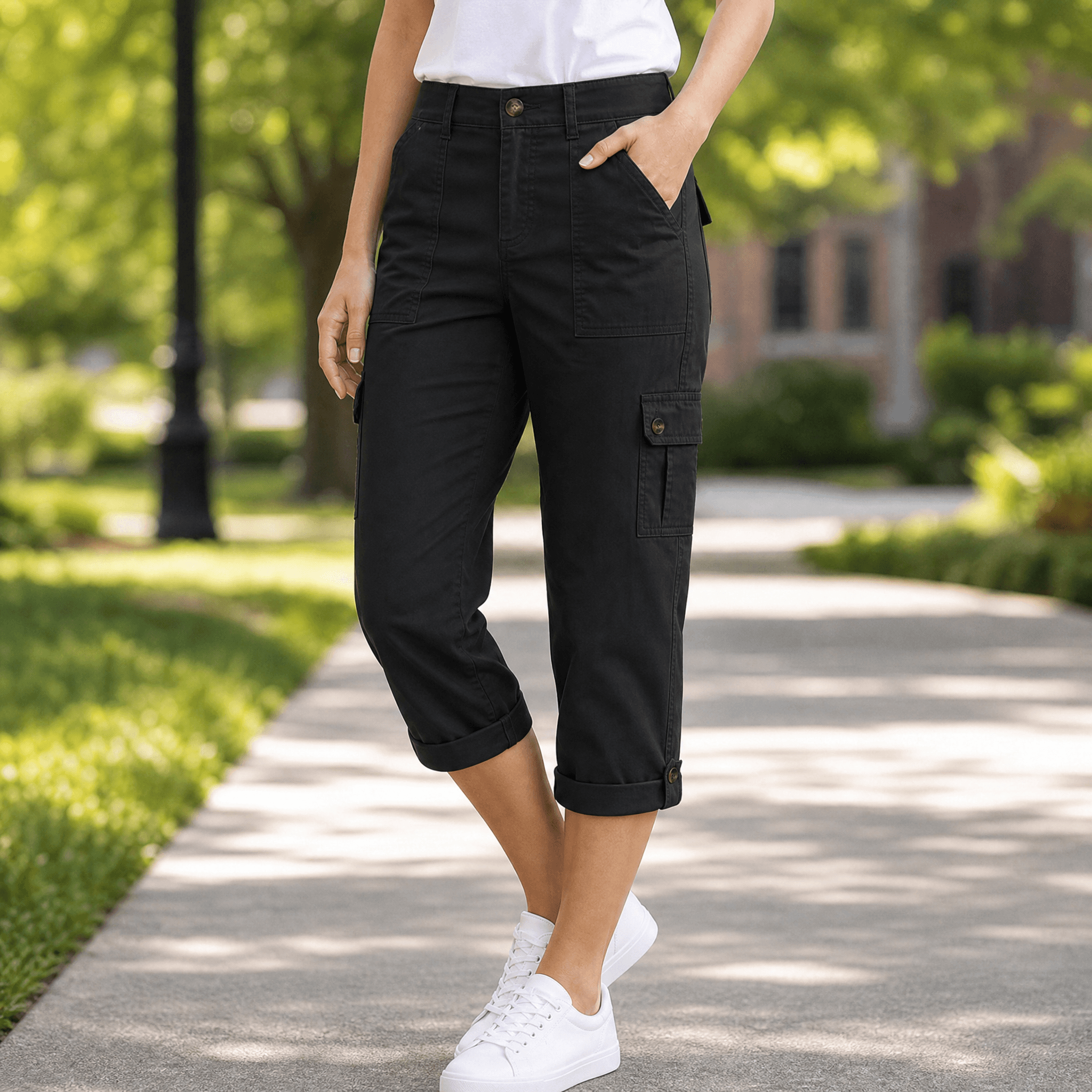 Mélissa | Pantacourt Cargo Femme