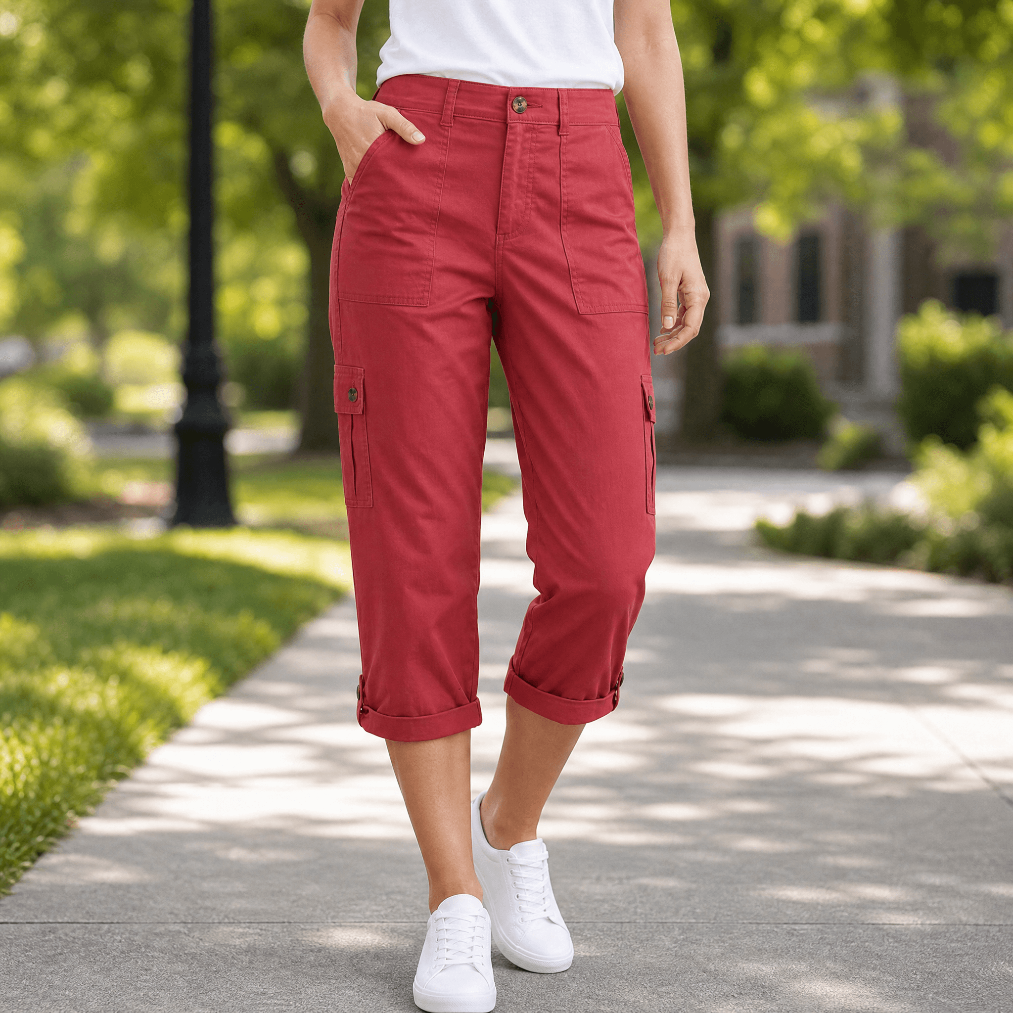 Mélissa | Pantacourt Cargo Femme