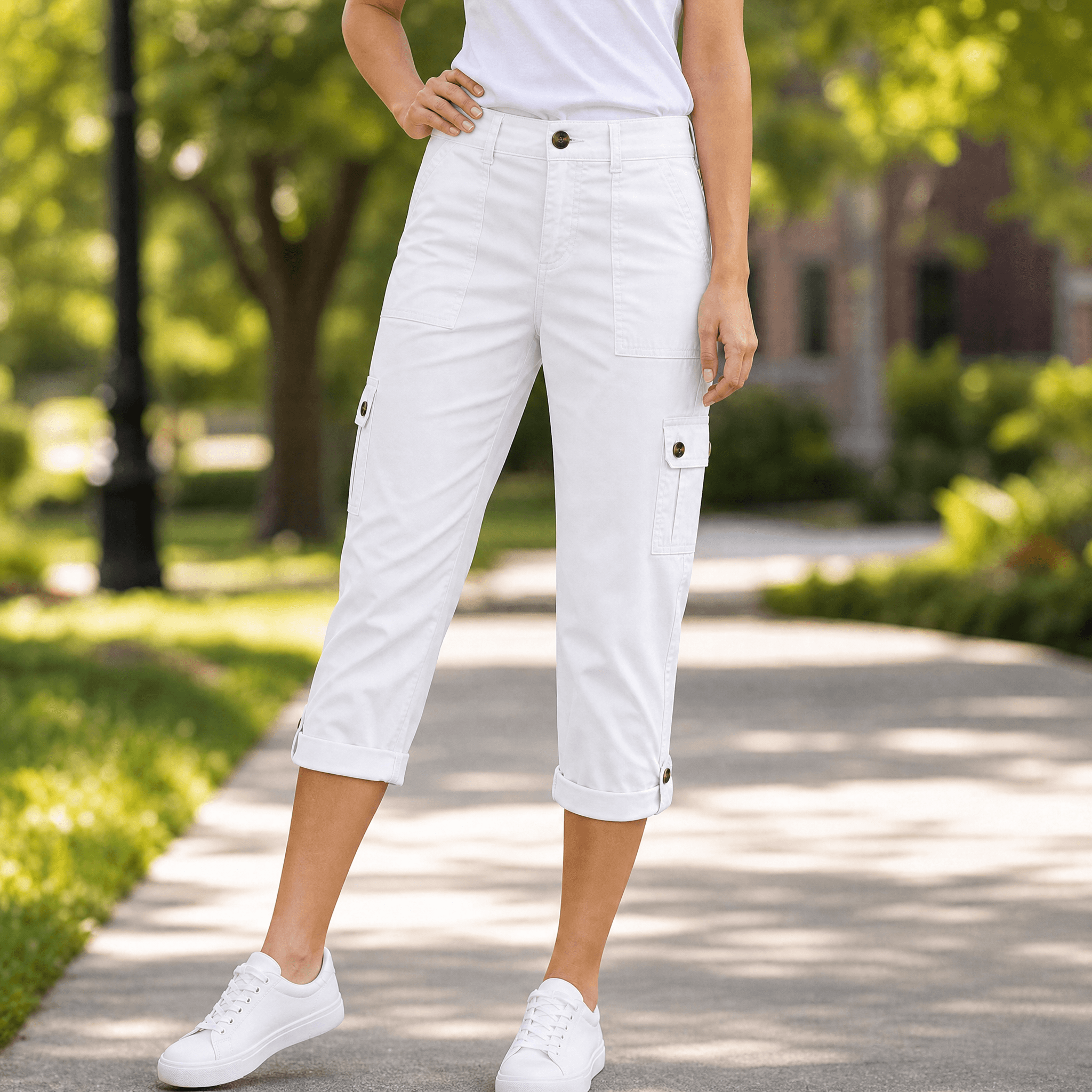 Mélissa | Pantacourt Cargo Femme