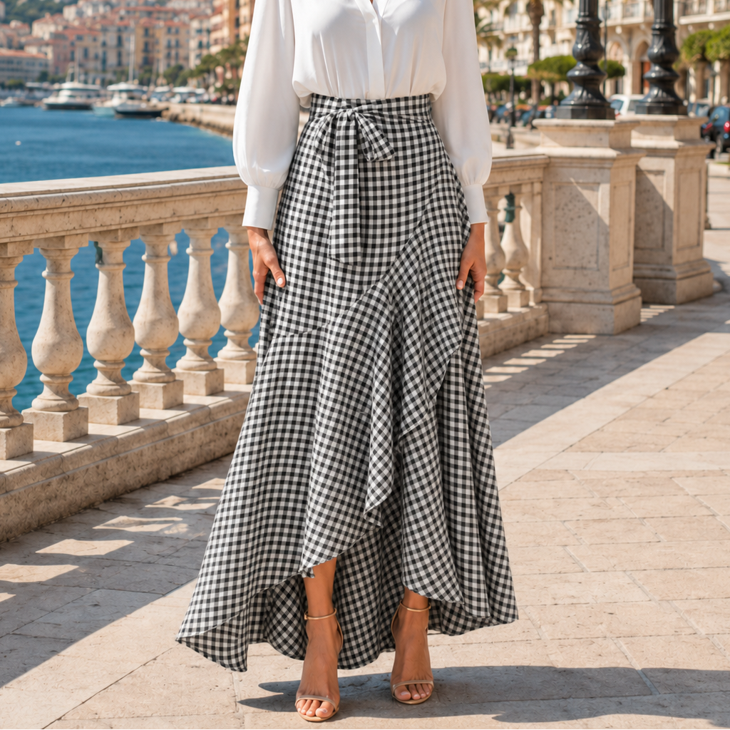 Nathalie | Jupe Maxi Vichy